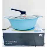 Bộ nồi 18cm ceramic Ilo vân đá Korea