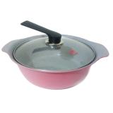Bộ nồi 27cm ceramic Ilo vân đá màu hồng Korea