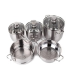 BỘ NỒI 5 CÁI  FIVESTAR NẮP KÍNH 3 ĐÁY FS08CG1