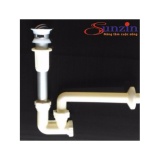 Bộ thoát nước cho lavabo rửa mặt, đầu nhôm, đuôi nhựa ABS siêu bền