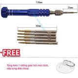 Bộ tua vít 5 đầu sửa chữa điện thoại đa năng + tặng giác hút màn hình