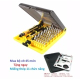 Bộ tua vít đa năng 45 món jk-6089 + tặng kèm miếng thép 11 chức năng