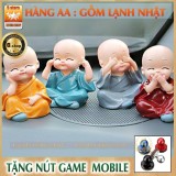Bộ tượng trang trí 4 chú tiểu + Tặng nút game Mobile