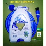 Bộ vòi xịt 5 chức năng ống 15m kèm guồng thu dây TAIWAN (độ bền > 5 năm)