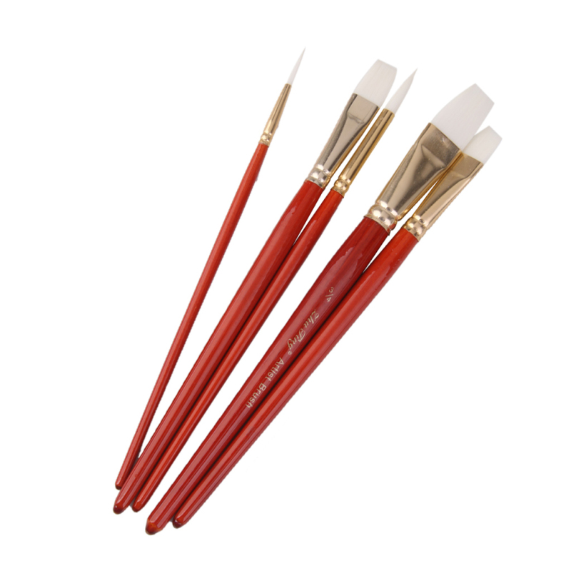 Mua BolehDeals 5pcs Assorted Size Artist Painting Flat/Round Nylon
Brushes - Orange - Intl