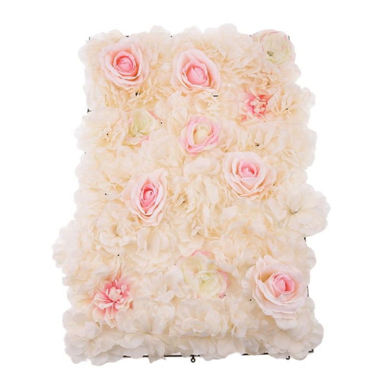 BolehDeals Creative Artificial Flower Wall Panel Wedding Background Decor Photo Props C - intl
