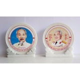 Cặp Ảnh Bác Hồ + Bác Giáp 20cm