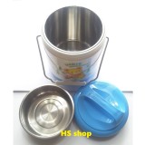 Cặp lồng giữ nhiệt 2 ngăn Song Long (16x18,5cm, Xanh dương) -Đựng đồ ăn tiện lợi, đơn giản -NPP HS shop