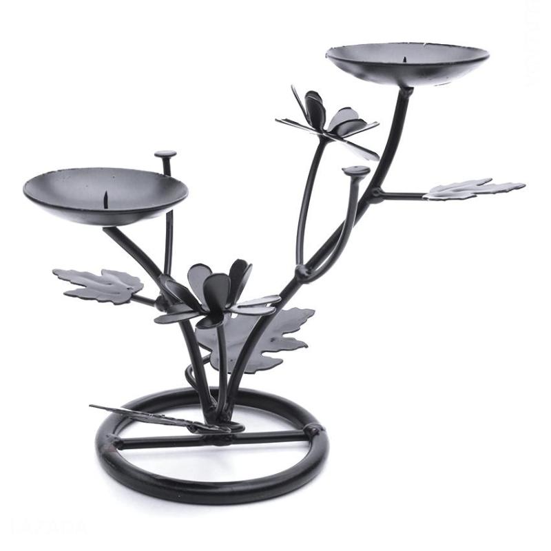 Bảng giá Mua Chân đế nến mỹ thuật hình hoa hồng FtraMart EDC-N008 (Đen)