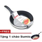 Chảo chống dính cao cấp 3 đáy Five Star 28cm + Tặng chảo chống dính Sumio