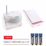 Chuông báo khách kết hợp báo trộm hồng ngoại yd03 + 3 viên pin 1.5v