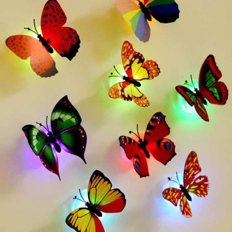 Bảng giá Mua COMBO 05 Đèn Led bướm phát quang dán tường