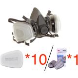 Combo 1 cái mặt nạ lọc 6200 đủ 7 chi tiết bảo hộ phòng độc kèm thêm 2 phin lọc sơ cua và 10 tấm lọc 5n11 giúp tăng độ bền phin lọc