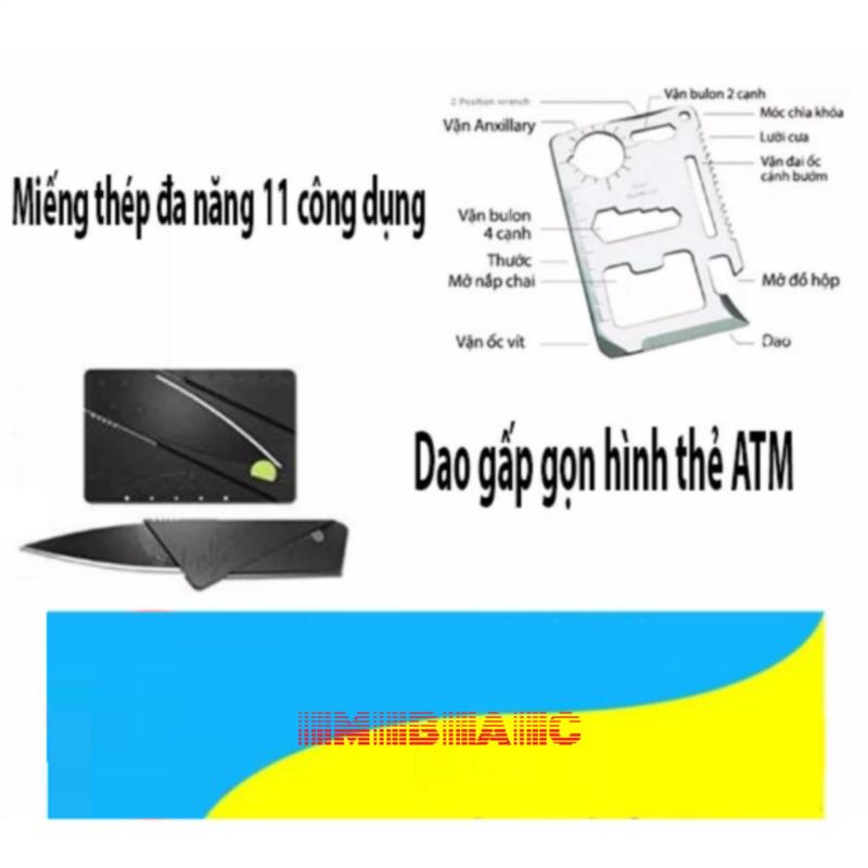 Nơi bán Combo 1 miếng thép 11 công dụng đa năng + 1 Dao gấp hình thẻ ATM