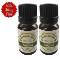 Combo 2 chai tinh dầu bạc hà 10ml thơm phòng Eco oil
