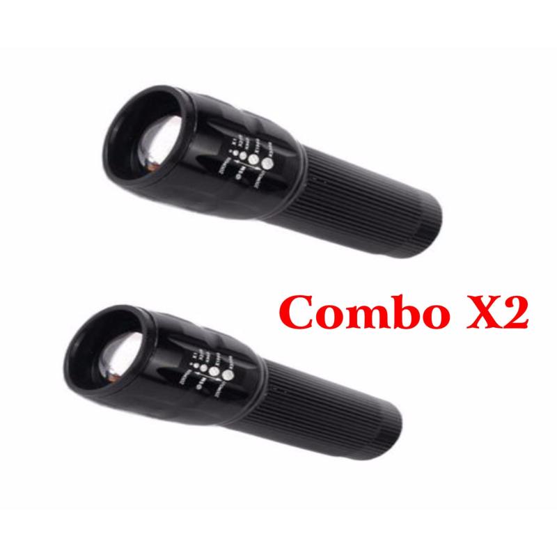 Bảng giá Combo 2 đèn pin siêu sáng 3 cấp độ X2000