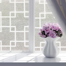 Combo 5m giấy dán kính khổ rộng 45cm - ô vuông trắng