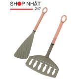 Combo Xẻng lật bản rộng và Muôi đảo chịu nhiệt hàng nhập khẩu Nhật Bản