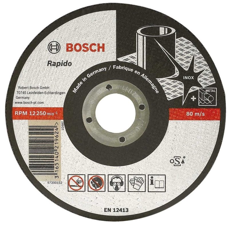 Đá cắt Inox ﻿Bosch 2608600549 (Đen)