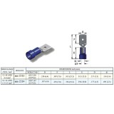 Đầu Cosse Đực 2.5 (100 cái/gói) - Cosse dẹt đực cái 2.5mm - Đầu cốt cho dây 2.5mm