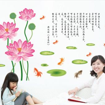 Decal Dán Tường Cá Ba đuôi Và Ao Sen April 2018 - 3 Decal dán tường cá ba đuôi và ao sen - 3