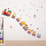 Decal dán tường đoàn tàu động vật cho bé SK7064