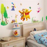 Decal dán tường khu vườn tình yêu gấu và hổ am9012 ay876