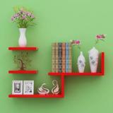 [HCM]Decor kệ treo tường Diachire Gỗ Xanh chống ẩm mẫu mới Tg05A (Đỏ) trẻ trung