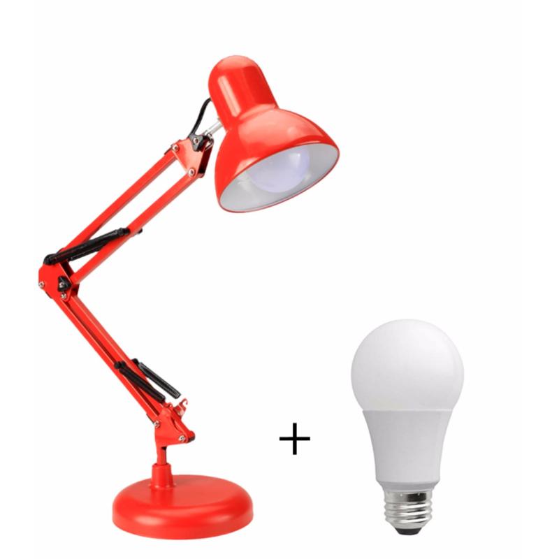 Bảng giá Mua Đèn bàn học tập, làm việc có chân kẹp Pixar MT-322 (màu đỏ) + tặng 1 bóng LED 7w trị giá 50k