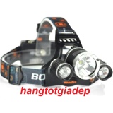 Đèn gắn trán kiểu thợ mỏ 3 bóng led rj-3000 siêu sáng