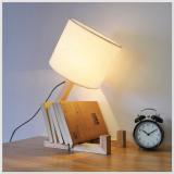 Đèn ngủ HUMAN để bàn - đèn trang trí phòng ngủ - đèn ngủ Decor gỗ - kèm bóng LED cao cấp
