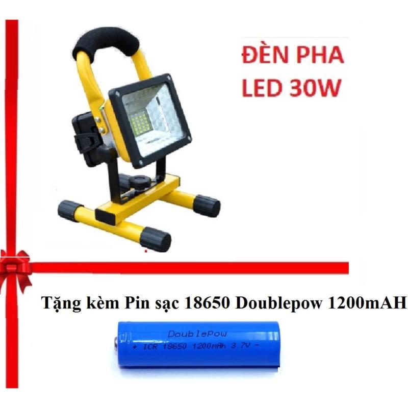 Bảng giá Đèn pha LED đa năng siêu tiết kiệm điện 30W chống nước IP65 Tặng 1pin sạc 18650 Doublepow 1200mAh - Hàng nhập khẩu