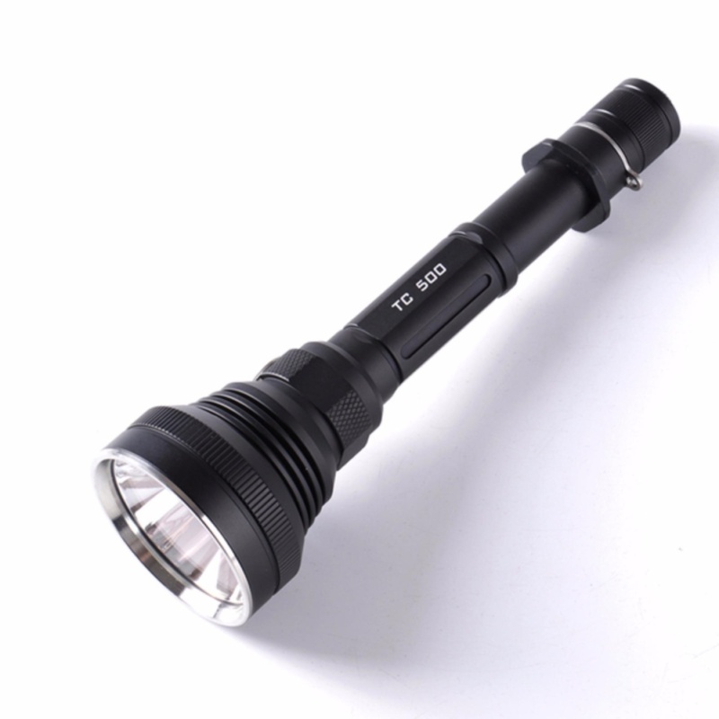 Bảng giá Đèn pin chiếu xa Shadow TC500 độ sáng 1000Lm bóng Led XM-L2 U2 pin 18650 ánh sáng vàng (Đen)