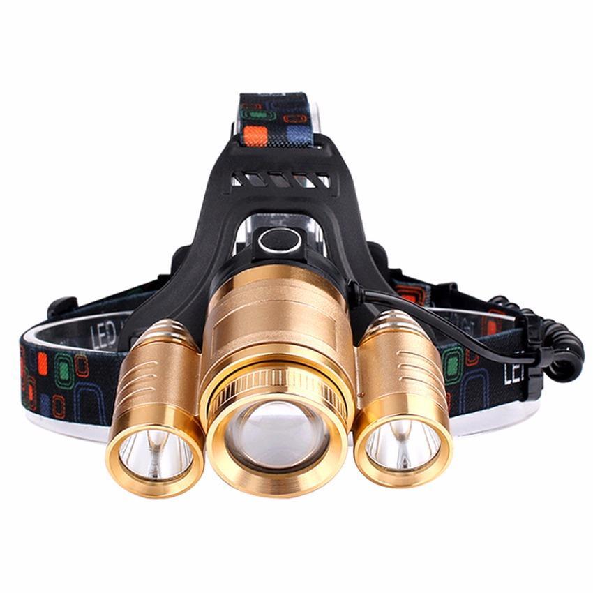 Đèn pin đội đầu 3 bóng e64 có zoom