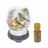 Đèn xông tinh dầu đuổi muỗi sứ bát tràng ngẫu nhiên Ngọc Tuyết + Tinh dầu sả 10ml