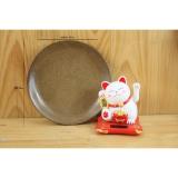Đĩa sứ Bát Tràng hình tròn kích thước 22x20