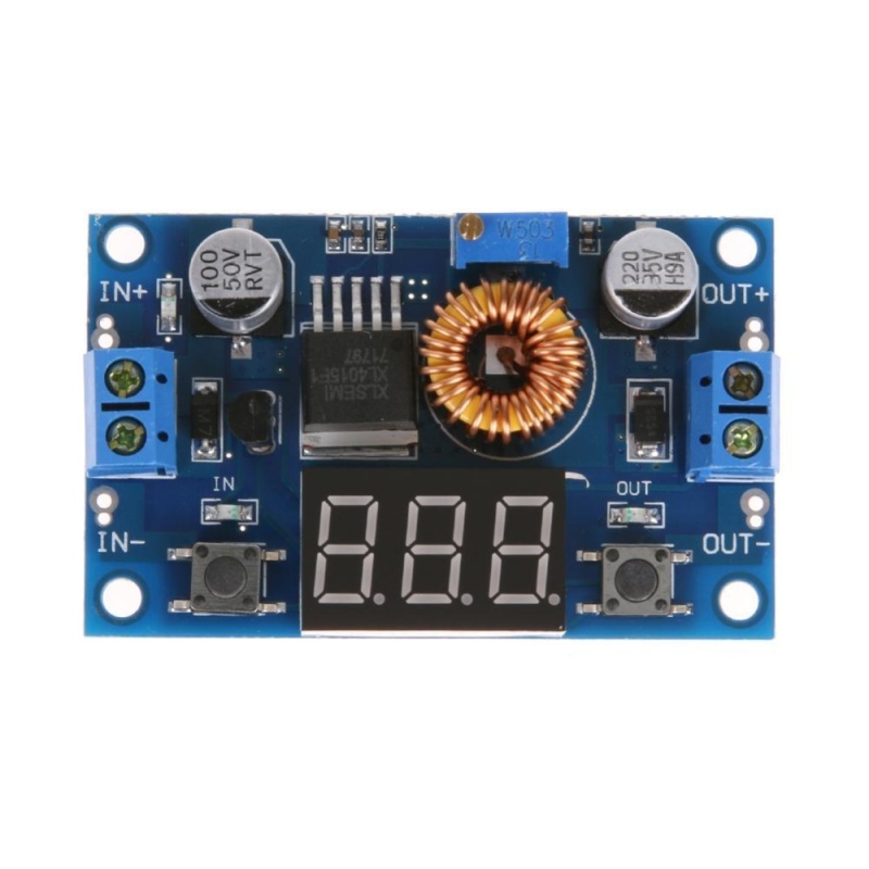Bảng giá Mua Digital Display 5A 75W DC-DC Adjustable Step-down Module with Voltmeter - intl