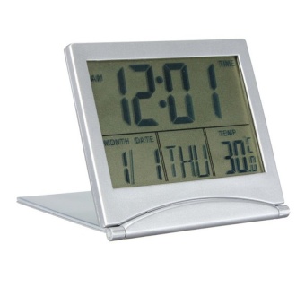 Digital LCD Display Desk Alarm Snooze Clock CalendarDateTimeThermometer - intl