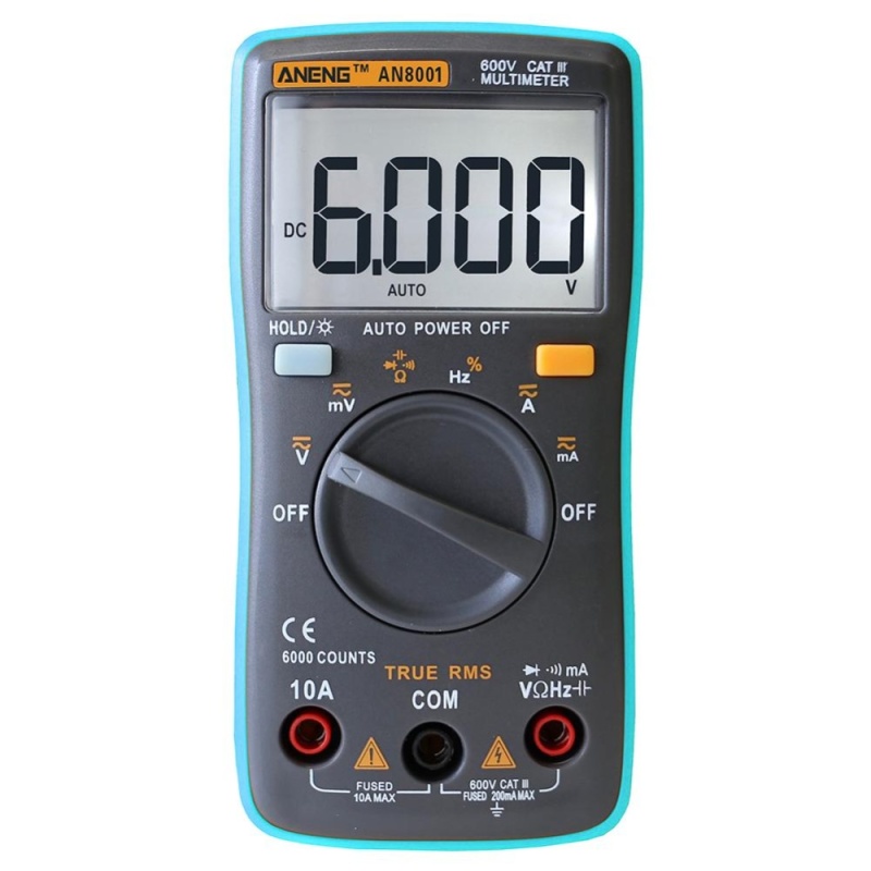 Digital Multimeter 6000 Counts Backlight AC/DC Ammeter Voltmeter Ohm Meter (Blue) - intl