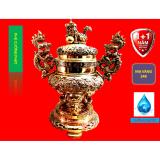 Đỉnh - Lư hương tròn Vĩnh Tiến 1VT - Cao 36cm nặng 4kg - Đồ thờ phụng Phú Cường Phát cao cấp bằng đồng liên doanh Đài Loan