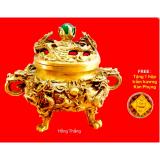 Đỉnh trầm rồng trầu ngọc(lư hương, trầm hương, đồ thờ, đồ đồng)