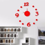 [HCM]Đồng hồ dán tường DIY 360 ngộ nghĩnh (Đỏ)