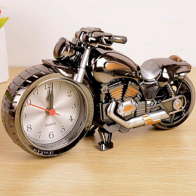 Nơi bán Đồng hồ để bàn hình moto có chế độ báo thức (Vàng ghi)