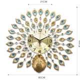 Đồng hồ decor treo tường con công
