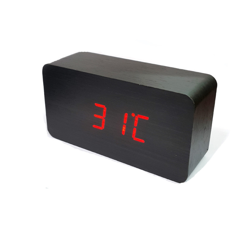 Nơi bán Đồng Hồ Gỗ Báo Thức Hình Chữ Nhật 1295 (Wood LED Digital Desk
Alarm) Đỏ