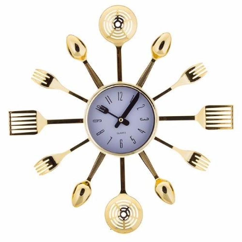 Đồng hồ muỗng nĩa treo tường PL.30-009(Gold) bán chạy