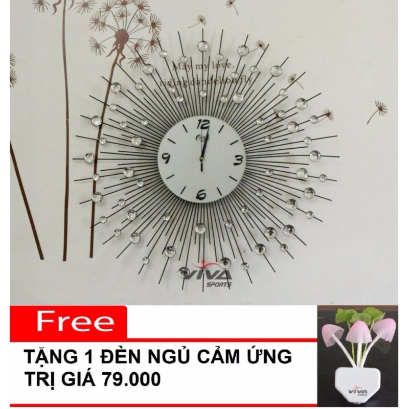 Nơi bán Đồng Hồ Trang Trí Treo Tường M9100-75 (BLACK) + Tặng 1 Đèn Ngủ Cảm
Ứng