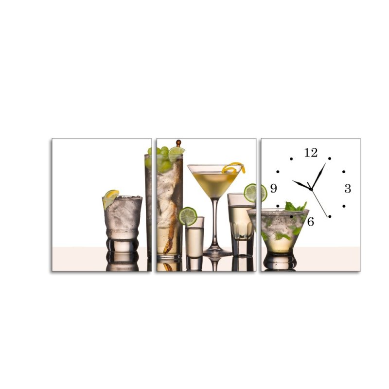 Nơi bán Đồng hồ tranh Ly cocktail Vicdecor DHT0032 (50cm x 30cm x 0,9cm x 3
tấm)