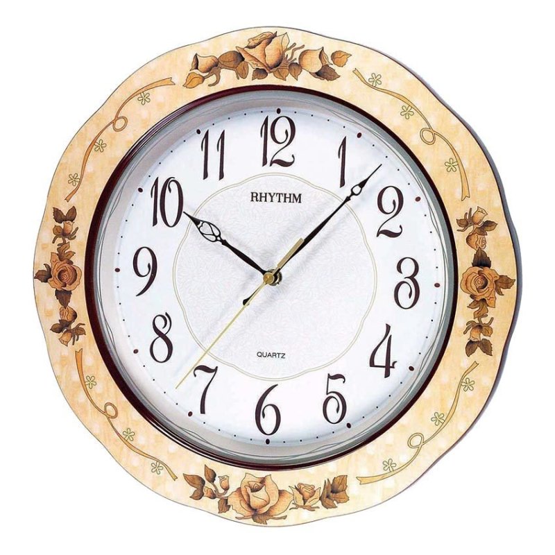 Nơi bán Đồng hồ treo tường Rhythm CMG971NR07 Wooden Wall Clocks (Nâu)