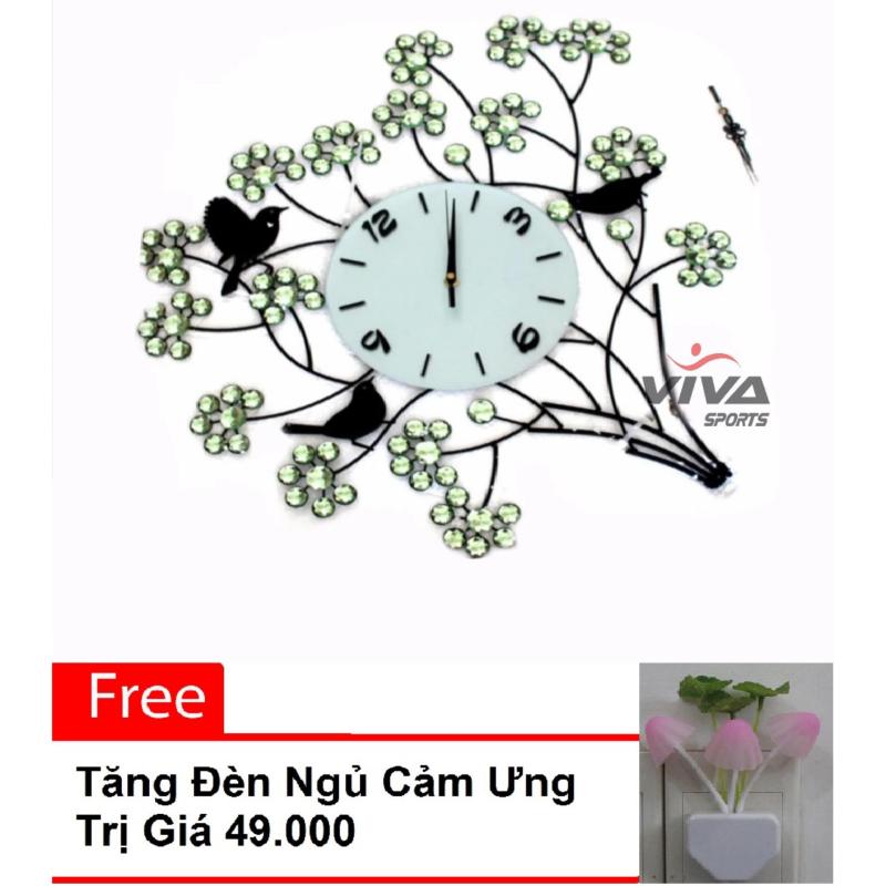 Nơi bán Đồng hồ treo tường trang trí hình cây JT1015C ( trắng )